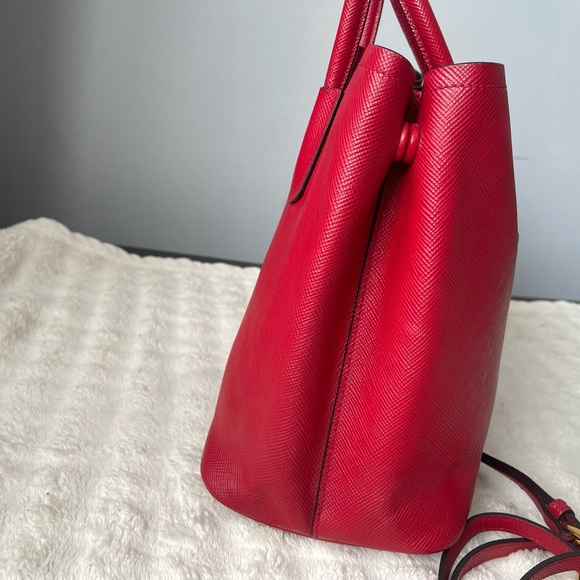 Prada Scarlet Leather Tote - Picture 3 of 16